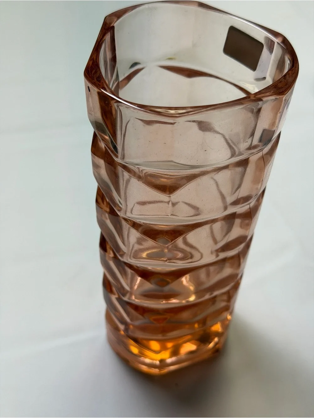 Vintage Luminarc Rosaline Windsor 17cm Pink French Glass Vase - New in Box